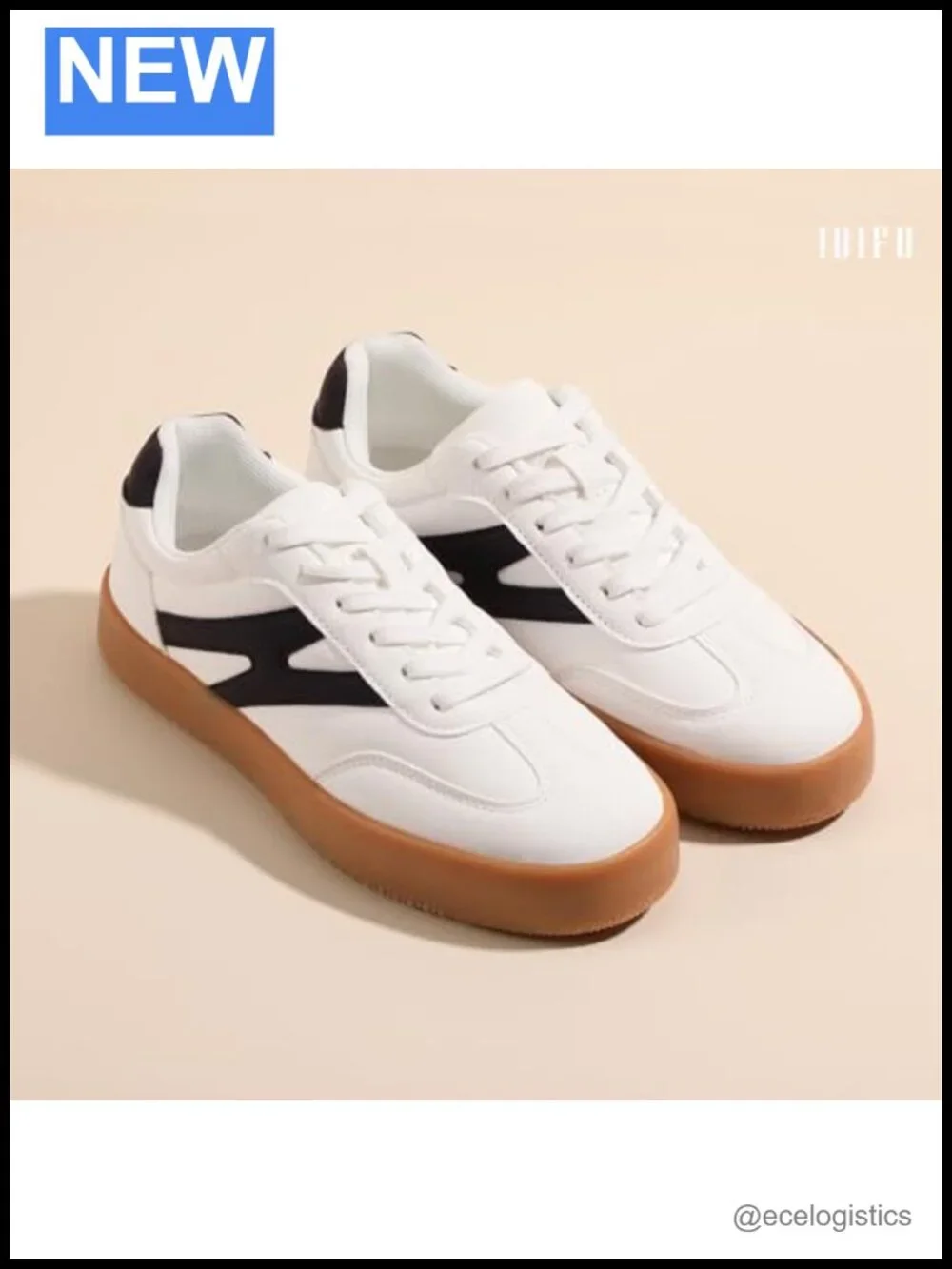 Trendy Platform Lace-up Sneakers Non Slip Lightweight Cushioned